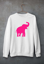 Load image into Gallery viewer, Pink Elephant Unisex Sweatshirt for Men/Women-White-Ektarfa.online