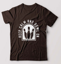 Load image into Gallery viewer, Bowling T-Shirt for Men-Coffee Brown-Ektarfa.online