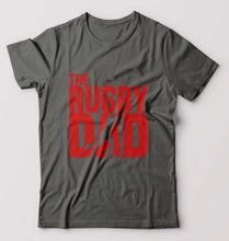 Load image into Gallery viewer, Rugby Dad T-Shirt for Men-Charcoal-Ektarfa.online