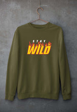 Load image into Gallery viewer, Stay Wild Unisex Sweatshirt for Men/Women-Olive Green-Ektarfa.online