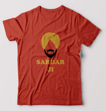 Load image into Gallery viewer, Sardar JI T-Shirt for Men-Brick Red-Ektarfa.online