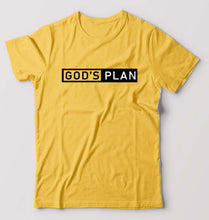 Load image into Gallery viewer, God's plan T-Shirt for Men-Golden Yellow-Ektarfa.online