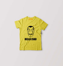 Load image into Gallery viewer, Money Heist Bella Ciao Kids T-Shirt for Boy/Girl-Yellow-Ektarfa.online