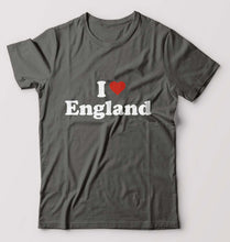 Load image into Gallery viewer, I Love England T-Shirt for Men-Charcoal-Ektarfa.online