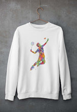 Load image into Gallery viewer, Badminton Unisex Sweatshirt for Men/Women-White-Ektarfa.online