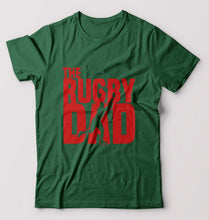 Load image into Gallery viewer, Rugby Dad T-Shirt for Men-Bottle Green-Ektarfa.online