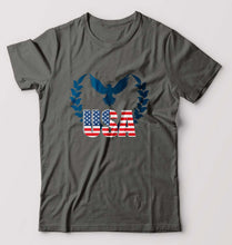 Load image into Gallery viewer, USA America T-Shirt for Men-Charcoal-Ektarfa.online