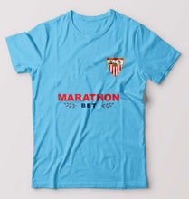 Load image into Gallery viewer, Sevilla FC 2021-22 T-Shirt for Men-Light Blue-Ektarfa.online