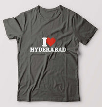 Load image into Gallery viewer, I Love Hyderabad T-Shirt for Men-Charcoal-Ektarfa.online