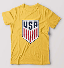 Load image into Gallery viewer, USA Football T-Shirt for Men-Golden Yellow-Ektarfa.online