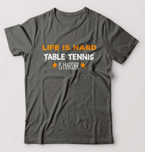Load image into Gallery viewer, Table Tennis (TT) T-Shirt for Men-Charcoal-Ektarfa.online