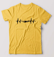 Load image into Gallery viewer, Trumpet Love T-Shirt for Men-Golden Yellow-Ektarfa.online