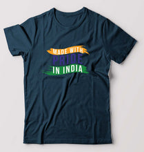 Load image into Gallery viewer, Made in India T-Shirt for Men-Petrol Blue-Ektarfa.online