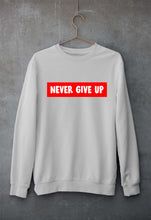 Load image into Gallery viewer, Never Give UP Unisex Sweatshirt for Men/Women-Grey Melange-Ektarfa.online