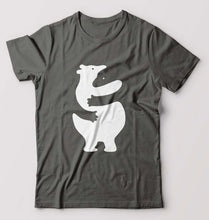 Load image into Gallery viewer, Hippo Dolphin Hug T-Shirt for Men-Charcoal-Ektarfa.online
