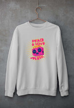 Load image into Gallery viewer, Psychedelic Music Peace Love Unisex Sweatshirt for Men/Women-Grey Melange-Ektarfa.online