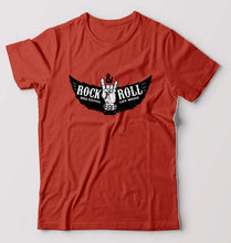 Load image into Gallery viewer, Rock and Roll T-Shirt for Men-Brick Red-Ektarfa.online