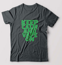 Load image into Gallery viewer, keep calm and vape on T-Shirt for Men-Steel Grey-Ektarfa.online
