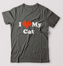 Load image into Gallery viewer, I Love My Cat T-Shirt for Men-Charcoal-Ektarfa.online