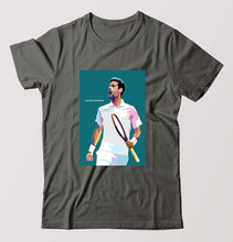 Load image into Gallery viewer, Novak Djokovic Tennis T-Shirt for Men-Charcoal-Ektarfa.online