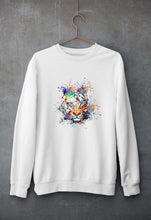 Load image into Gallery viewer, Tiger Unisex Sweatshirt for Men/Women-White-Ektarfa.online