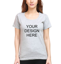 Load image into Gallery viewer, Customized-Custom-Personalized T-Shirt for Women-Grey Melange-Ektarfa.online