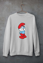 Load image into Gallery viewer, Papa Smurf Unisex Sweatshirt for Men/Women-Grey Melange-Ektarfa.online