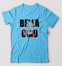 Load image into Gallery viewer, Money Heist Bella Ciao T-Shirt for Men-Light Blue-Ektarfa.online