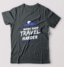 Load image into Gallery viewer, Travel Harder T-Shirt for Men-Steel grey-Ektarfa.online
