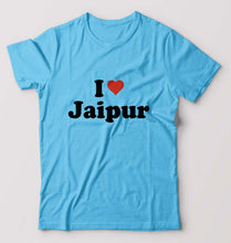 Load image into Gallery viewer, I Love Jaipur T-Shirt for Men-Light Blue-Ektarfa.online