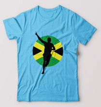 Load image into Gallery viewer, Usain Bolt T-Shirt for Men-Light Blue-Ektarfa.online