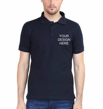 Load image into Gallery viewer, Customized-Custom-Personalized Polo T-Shirt for Men-Navy Blue-Ektarfa.online