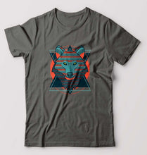 Load image into Gallery viewer, Fox Wolf T-Shirt for Men-Charcoal-Ektarfa.online