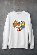 Load image into Gallery viewer, The Adventures of Rocky and Bullwinkle and Friends Unisex Sweatshirt for Men/Women-White-Ektarfa.online