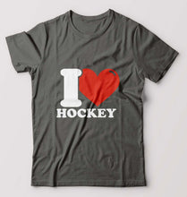 Load image into Gallery viewer, I Love Hockey T-Shirt for Men-Charcoal-Ektarfa.online