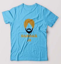 Load image into Gallery viewer, Sardar JI T-Shirt for Men-Light Blue-Ektarfa.online