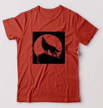 Load image into Gallery viewer, Wolf T-Shirt for Men-Brick Red-Ektarfa.online