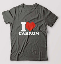 Load image into Gallery viewer, I Love Carrom T-Shirt for Men-Charcoal-Ektarfa.online