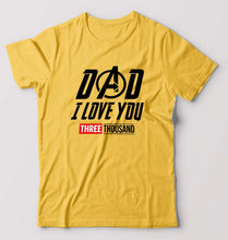 Load image into Gallery viewer, Dad I Love You 3000 T-Shirt for Men-Golden yellow-Ektarfa.online