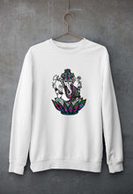 Load image into Gallery viewer, Psychedelic Ganesha Unisex Sweatshirt for Men/Women-White-Ektarfa.online