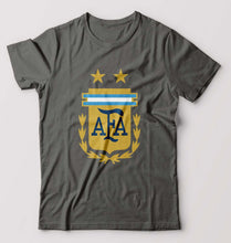 Load image into Gallery viewer, Argentina Football T-Shirt for Men-Charcoal-Ektarfa.online