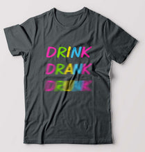 Load image into Gallery viewer, Drink Alcoholic T-Shirt for Men-Steel grey-Ektarfa.online