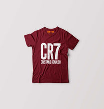 Load image into Gallery viewer, Cristiano Ronaldo CR7 Kids T-Shirt for Boy/Girl-Maroon-Ektarfa.online