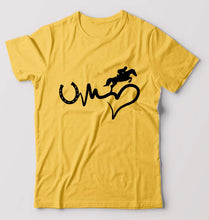 Load image into Gallery viewer, Horse Riding T-Shirt for Men-Golden Yellow-Ektarfa.online