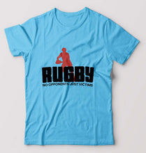 Load image into Gallery viewer, Rugby T-Shirt for Men-Light Blue-Ektarfa.online
