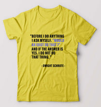 Load image into Gallery viewer, Dwight Schrute T-Shirt for Men-Yellow-Ektarfa.online