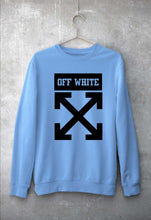 Load image into Gallery viewer, Off White Unisex Sweatshirt for Men/Women-Baby Blue-Ektarfa.online
