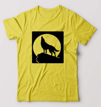 Load image into Gallery viewer, Wolf T-Shirt for Men-Yellow-Ektarfa.online