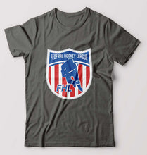 Load image into Gallery viewer, Federal Hockey League T-Shirt for Men-Charcoal-Ektarfa.online