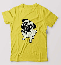 Load image into Gallery viewer, Pug Dog T-Shirt for Men-Yellow-Ektarfa.online